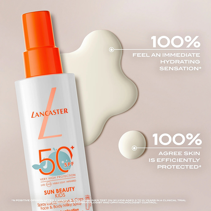 สเปรย์กันแดดสำหรับเด็ก LANCASTER Sun Beauty Kids Milky Spray SPF50 สเปรย์กันแดดสำหรับเด็ก LANCASTER Sun Beauty Kids Milky Spray SPF50