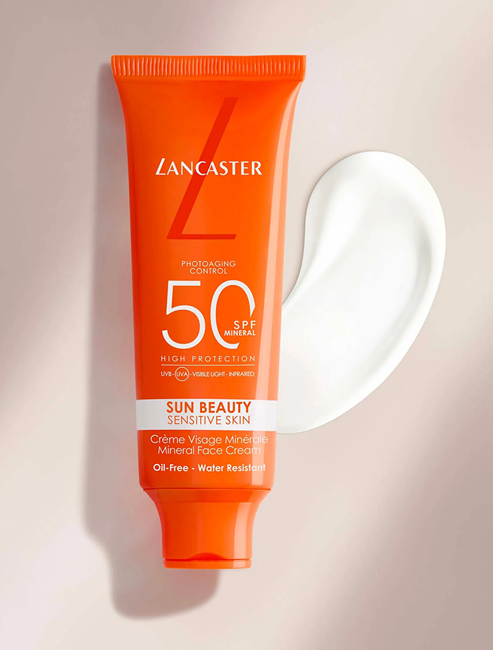 ครีมกันแดดบำรุงผิวหน้า LANCASTER Sun Beauty Sensitive Skin Mineral Face Cream SPF50