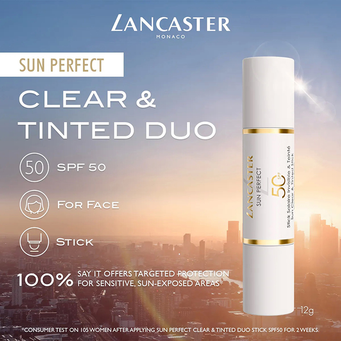 กันแดดสติ๊ก LANCASTER Sun Perfect Clear & Tinted Stick SPF50