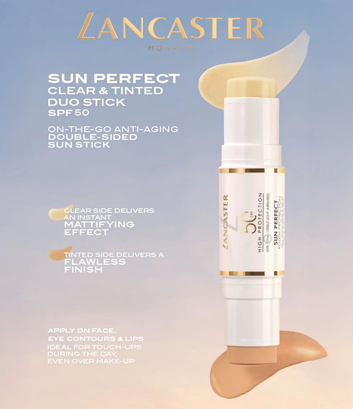 กันแดดสติ๊ก LANCASTER Sun Perfect Clear & Tinted Stick SPF50
