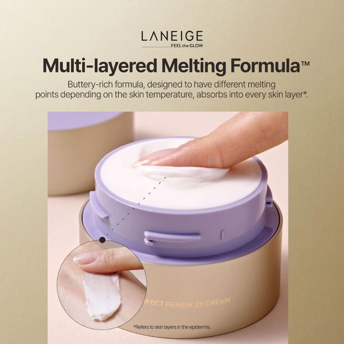 ครีมบำรุงผิวหน้า Laneige Perfect Renew 3X Cream