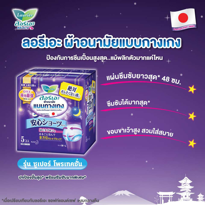 ผ้าอนามัยแบบกางเกง Laurier Pants Super Protection