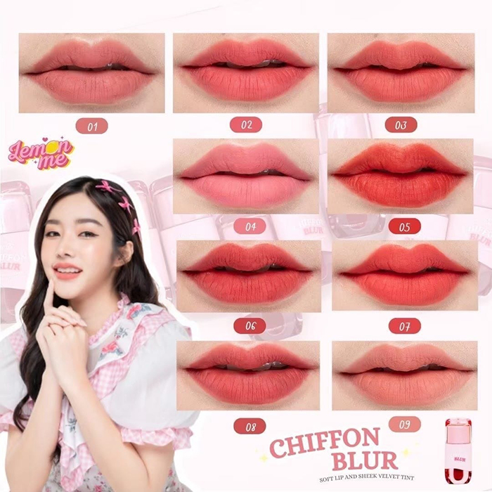 ลิปทินท์ LEMON ME Chiffon Blur Soft Lip Cheek Velvet Tint