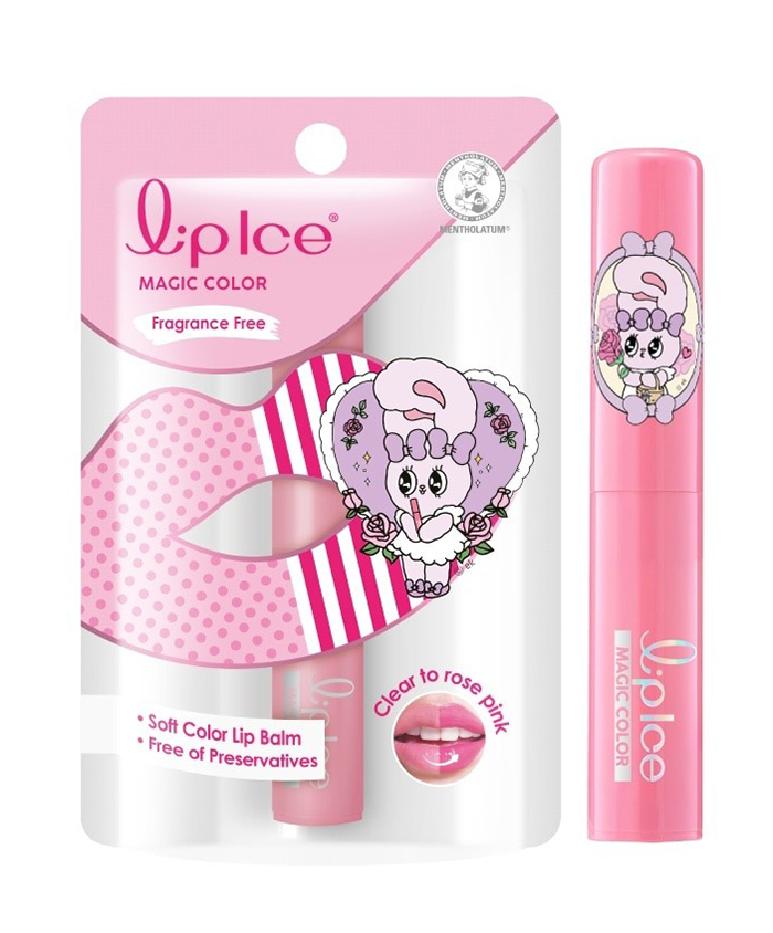 ลิปแคร์ LIPICE Magic Color Rose Pink Fragrance Free