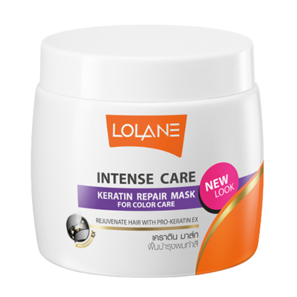 ทรีตเมนต์บำรุงเส้นผมสูตรฟื้นบำรุงผมแห้งเสียจากการทำสี Lolane Keratin Repair Mask For Color Care