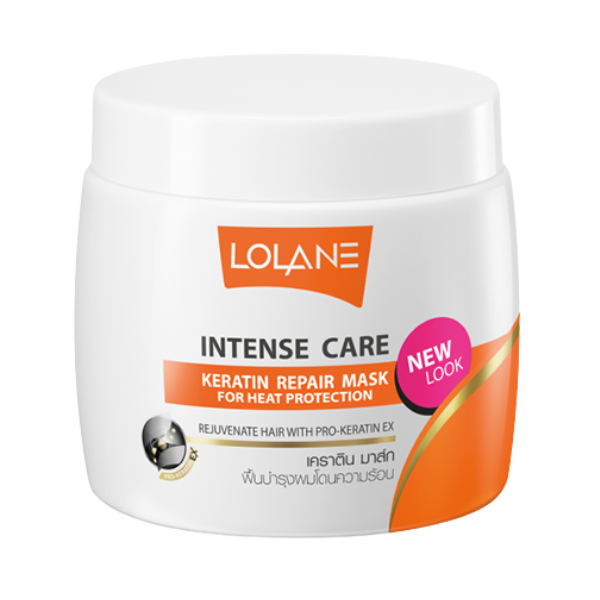 ทรีตเมนต์บำรุงเส้นผมสูตรฟื้นบำรุงผมแห้งเสียจากความร้อน Lolane Keratin Repair Mask For Heat Protection