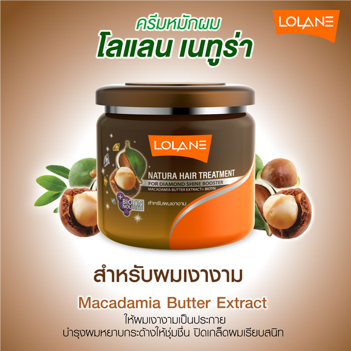 LOLANE Natura Hair Treatment For Macadamia Butter Extract ทรีทเมนท์