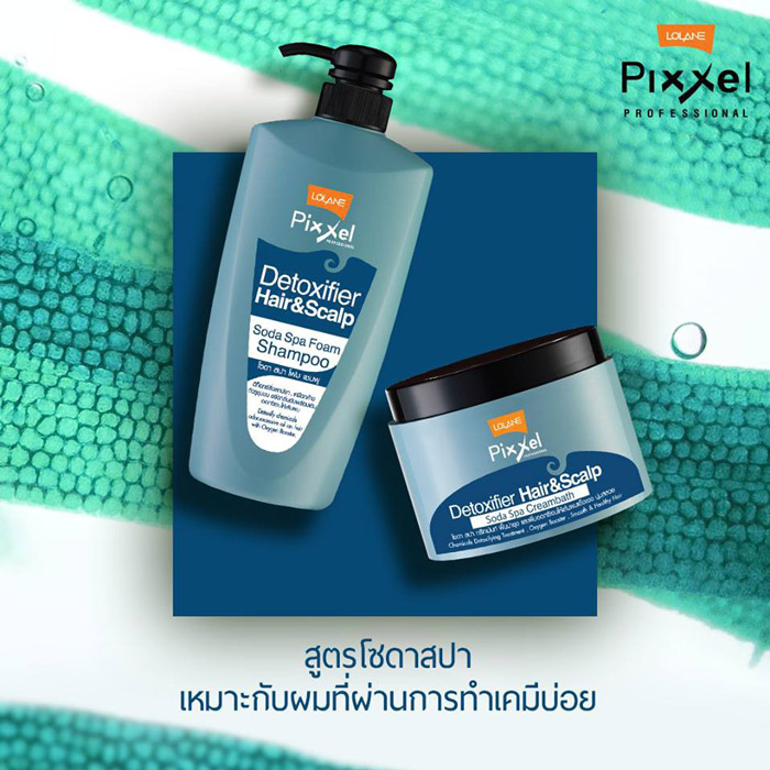 Lolane Pixxel Detoxifier Hair & Scalp Soda Spa Foam Shampoo แชมพู