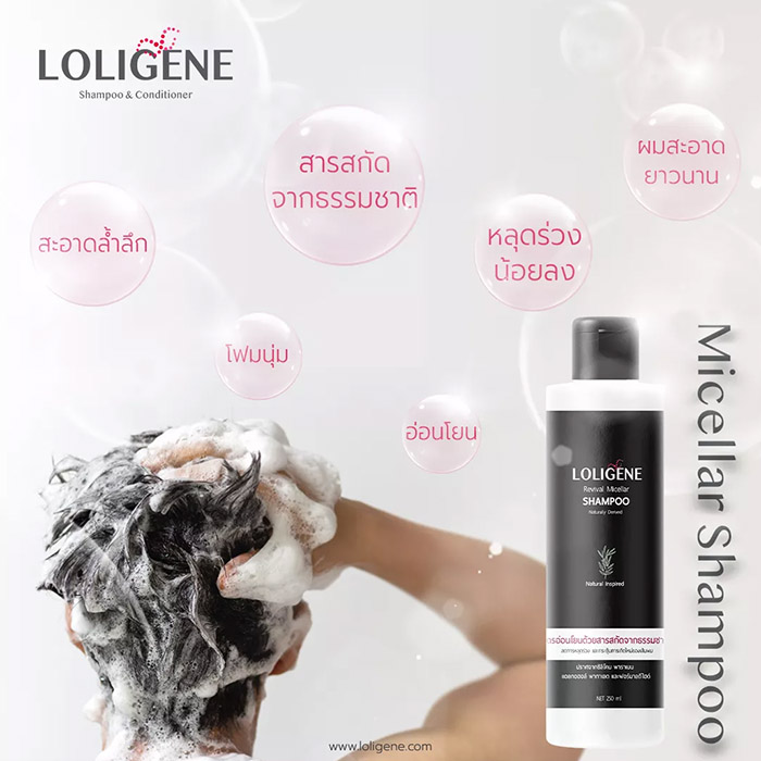 แชมพูลดผมร่วง Loligene Revival Micellar Shampoo