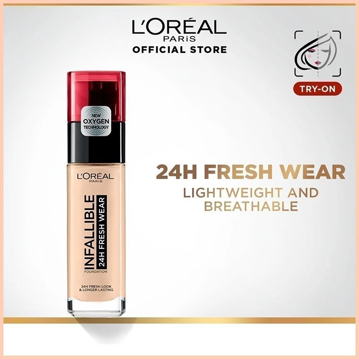 รองพื้นสูตรน้ำ L'ORÉAL PARIS Infallible 24H Fresh Wear Liquid Foundation