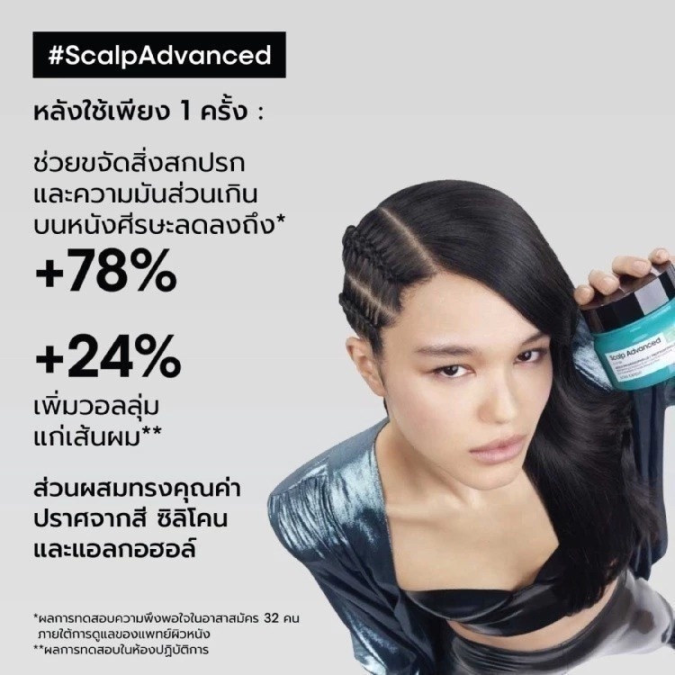 ครีมหมักผม L'OREAL PARIS Professionnel New Serie Expert Scalp Advanced Anti-Oiliness Clay