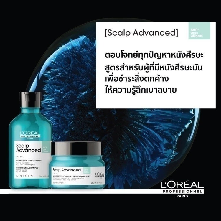 แชมพู L'OREAL PARIS Professionnel New Serie Expert Scalp Advanced Anti-Oiliness Shampoo