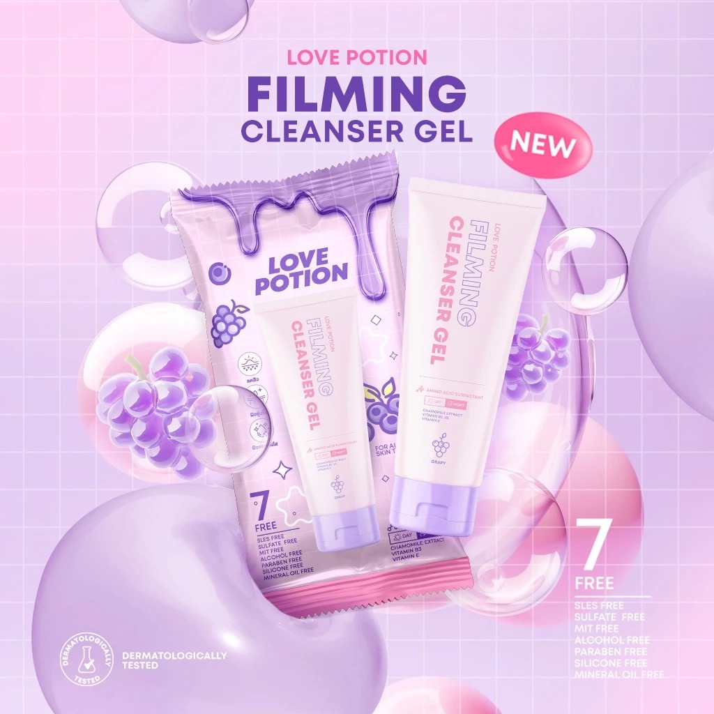 เจลล้างหน้า Lovepotion Filming Cleanser Ge Grapy