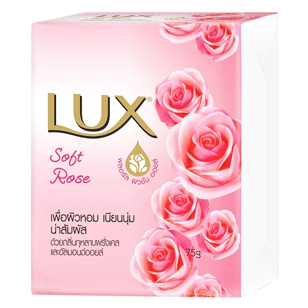 สบู่ก้อน LUX Soft Rose Bar Soap