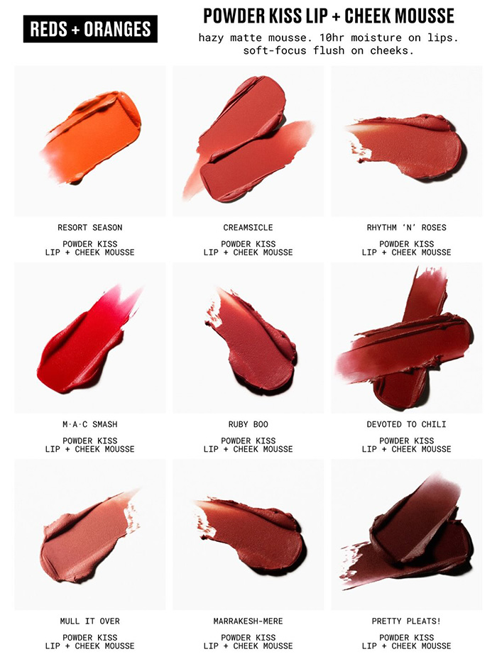 ลิปสติก MAC Powder Kiss Lip+ Cheek Mousse Matte