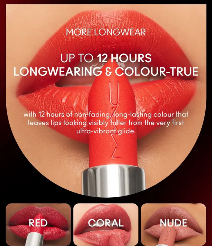 ลิปสติก MAC Cosmetics M·A·Cximal Silky Matte Lipstick