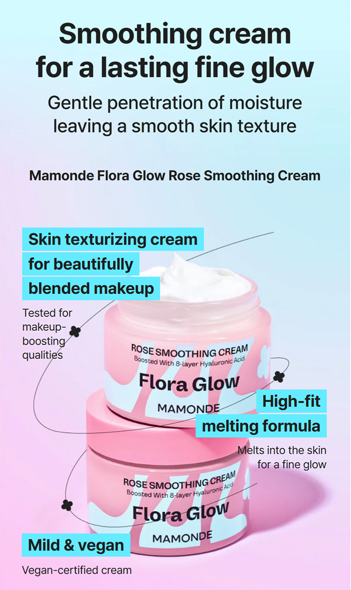ครีมบำรุงผิวหน้า MAMONDE Flora Glow Rose Smoothing Cream