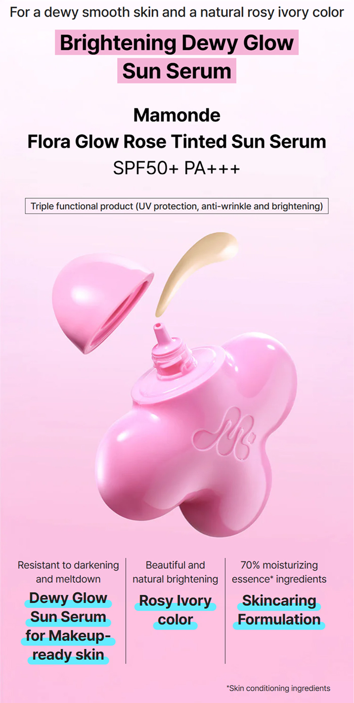 เซรั่มกันแดด MAMONDE Flora Glow Rose Tinted Sun Serum
