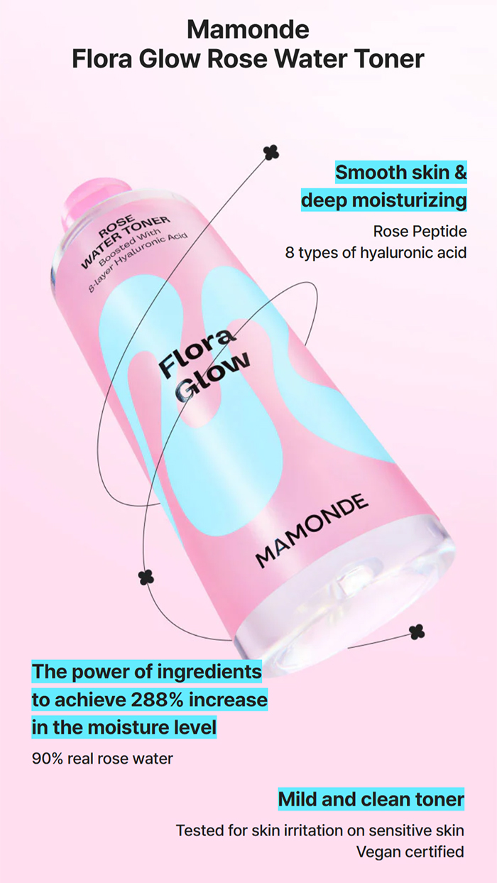 โทนเนอร์ MAMONDE Flora Glow Rose Water Toner