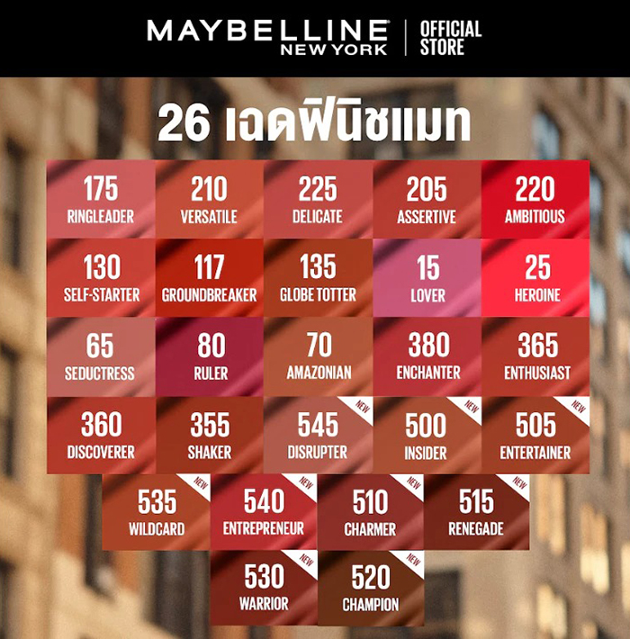 ลิปสติก Maybelline Super Stay Matte Ink