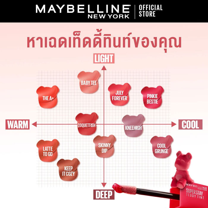 ลิปทินท์ Maybelline Super Stay Teddy Tint