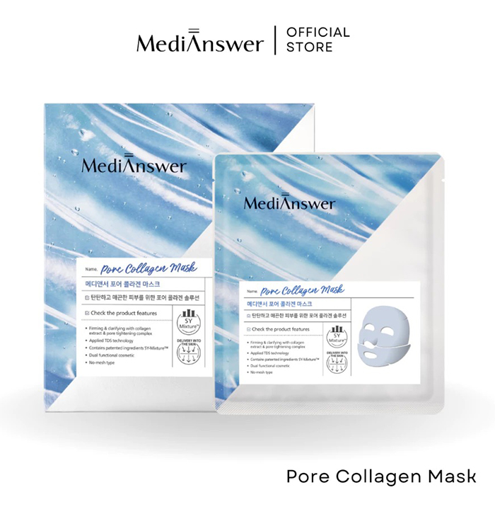 แผ่นมาส์กหน้า MediAnswer Pore Collagen Mask