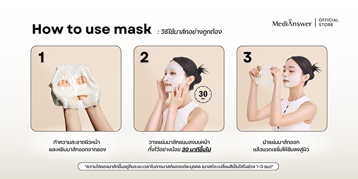 แผ่นมาส์กหน้า MediAnswer Pore Collagen Mask