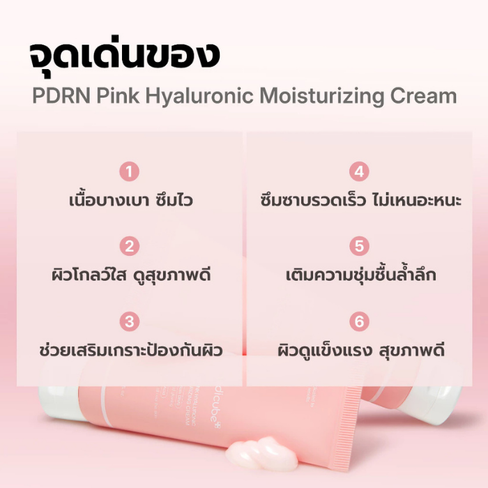 ครีมบำรุงผิวหน้า MEDICUBE PDRN Pink Hyaluronic Moisturizing Cream ครีมบำรุงผิวหน้า MEDICUBE PDRN Pink Hyaluronic Moisturizing Cream
