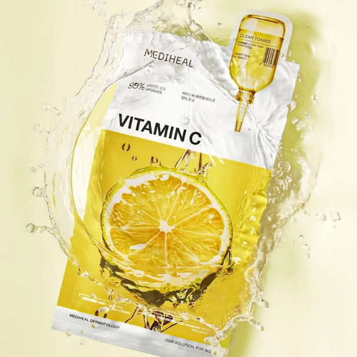 แผ่นมาส์กหน้า MEDIHEAL Vitamin C Essential Mask 