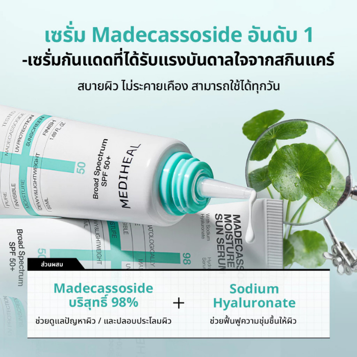 เซรั่มกันแดด MEDIHEAL Madecassoside Moisture Sun Serum Blemish Repair SPF50+PA++++ เซรั่มกันแดด MEDIHEAL Madecassoside Moisture Sun Serum Blemish Repair SPF50+PA++++