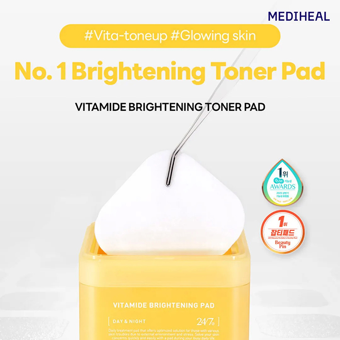 โทนเนอร์แพด Mediheal Vitamide Brightening Pad