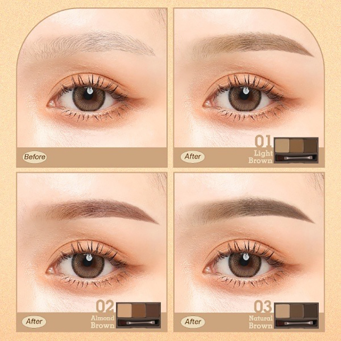 ที่เขียนคิ้ว MEILINDA 3D Brow Powder Palette