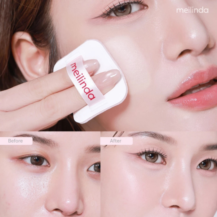 พัฟแป้งอัดแข็ง MEILINDA Blur Pressed Powder Puff พัฟแป้งอัดแข็ง MEILINDA Blur Pressed Powder Puff