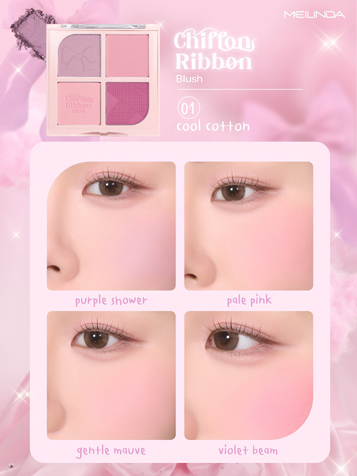 บลัชออน Meilinda Chiffon Ribbon Blush
