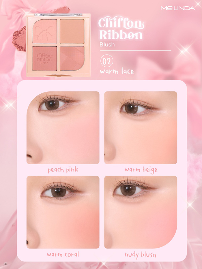 บลัชออน Meilinda Chiffon Ribbon Blush
