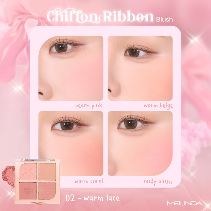 บลัชออน Meilinda Chiffon Ribbon Blush