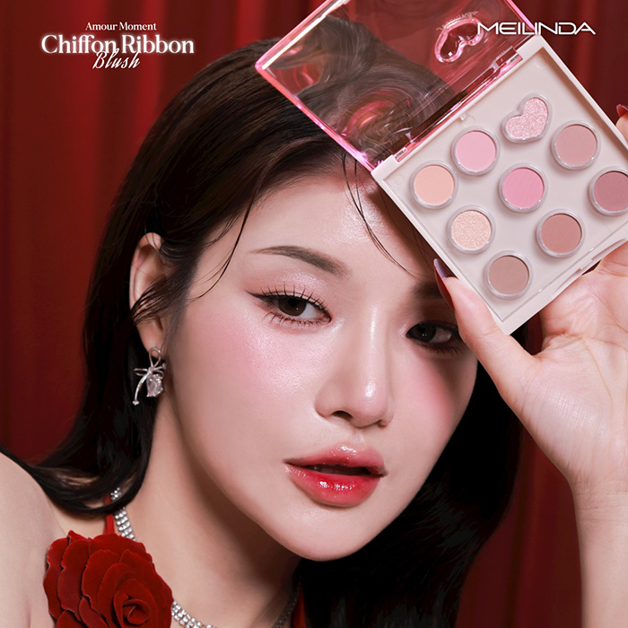 อายแชโดว์ Meilinda Chiffon Ribbon Eye Palette Amour Moment Collection อายแชโดว์ Meilinda Chiffon Ribbon Eye Palette Amour Moment Collection