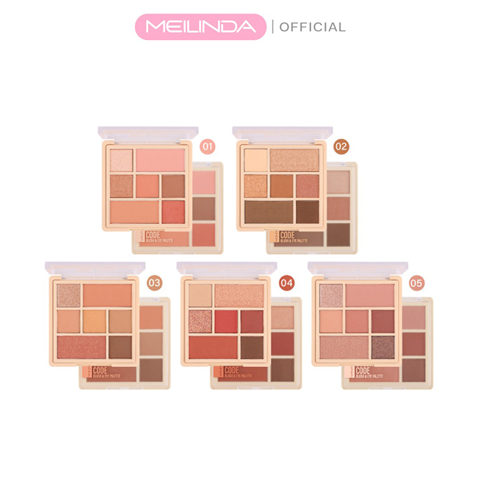 พาเลทอายแชโดว์ MEILINDA Color Code Blush & Eye Palette