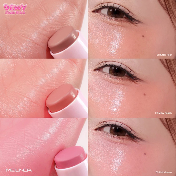 บลัชออน Meilinda Dewy Blush Stick