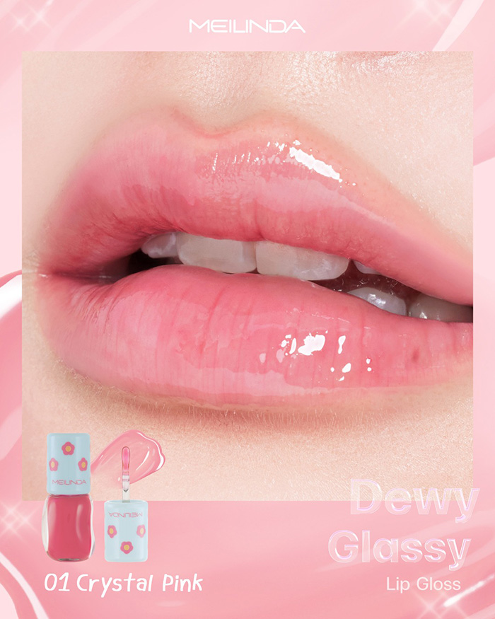 ลิปกลอส Meilinda Dewy Glassy Lip Gloss ลิปกลอส Meilinda Dewy Glassy Lip Gloss