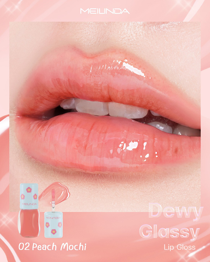 ลิปกลอส Meilinda Dewy Glassy Lip Gloss ลิปกลอส Meilinda Dewy Glassy Lip Gloss
