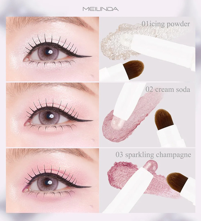 อายแชโดว์ Meilinda New Colors Glassy Glow Shadow อายแชโดว์ Meilinda New Colors Glassy Glow Shadow