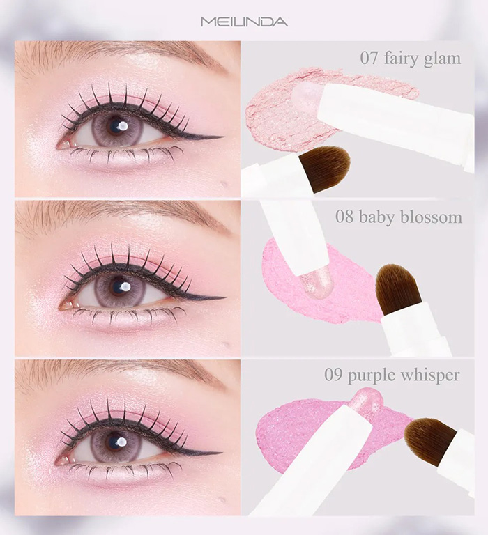 อายแชโดว์ Meilinda New Colors Glassy Glow Shadow อายแชโดว์ Meilinda New Colors Glassy Glow Shadow