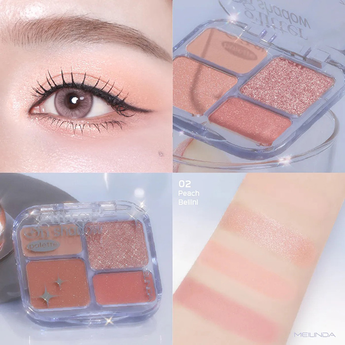 พาเลทอายแชโดว์ Meilinda Glitter On Shadow Palette