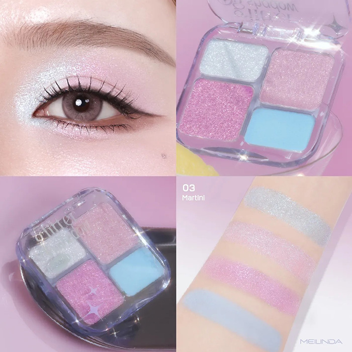 พาเลทอายแชโดว์ Meilinda Glitter On Shadow Palette