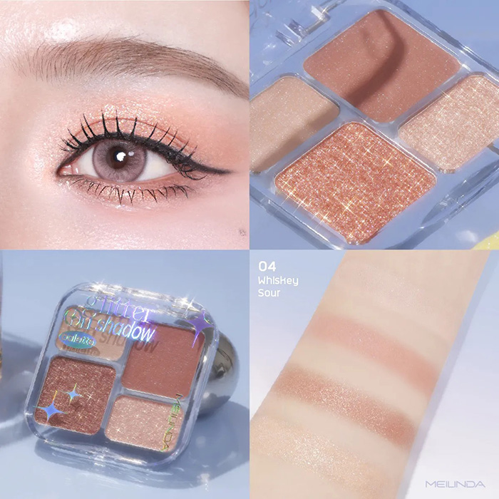 พาเลทอายแชโดว์ Meilinda Glitter On Shadow Palette