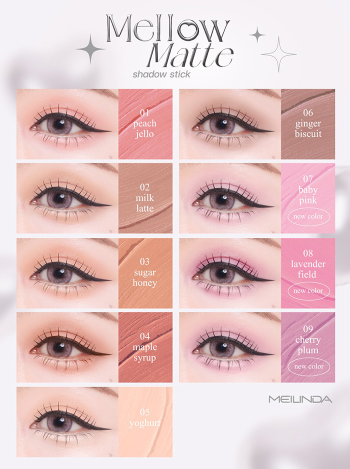 อายแชโดว์ Meilinda Mellow Matte Shadow Stick อายแชโดว์ Meilinda Mellow Matte Shadow Stick