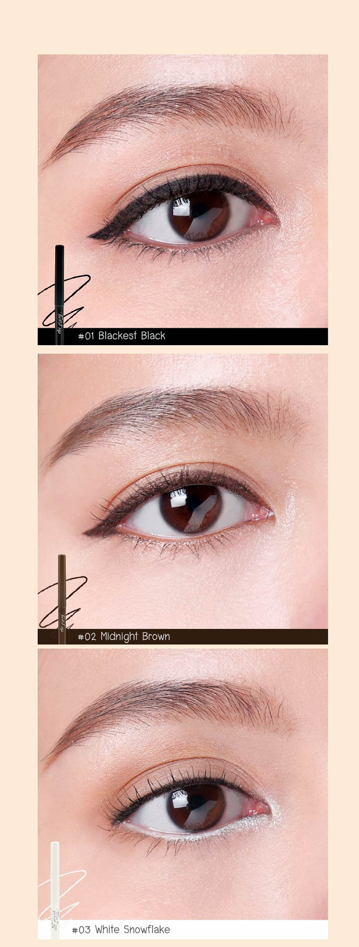 ดินสอเขียนขอบตา MEILINDA Twist up Eyeliner Pencil