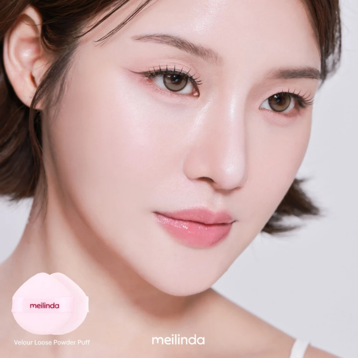 พัฟแป้งฝุ่นเนื้อกำมะหยี่ MEILINDA Velour Loose Powder Puff พัฟแป้งฝุ่นเนื้อกำมะหยี่ MEILINDA Velour Loose Powder Puff