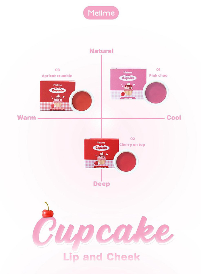 ลิปสติก MELLME CupCake Lip & Cheek
